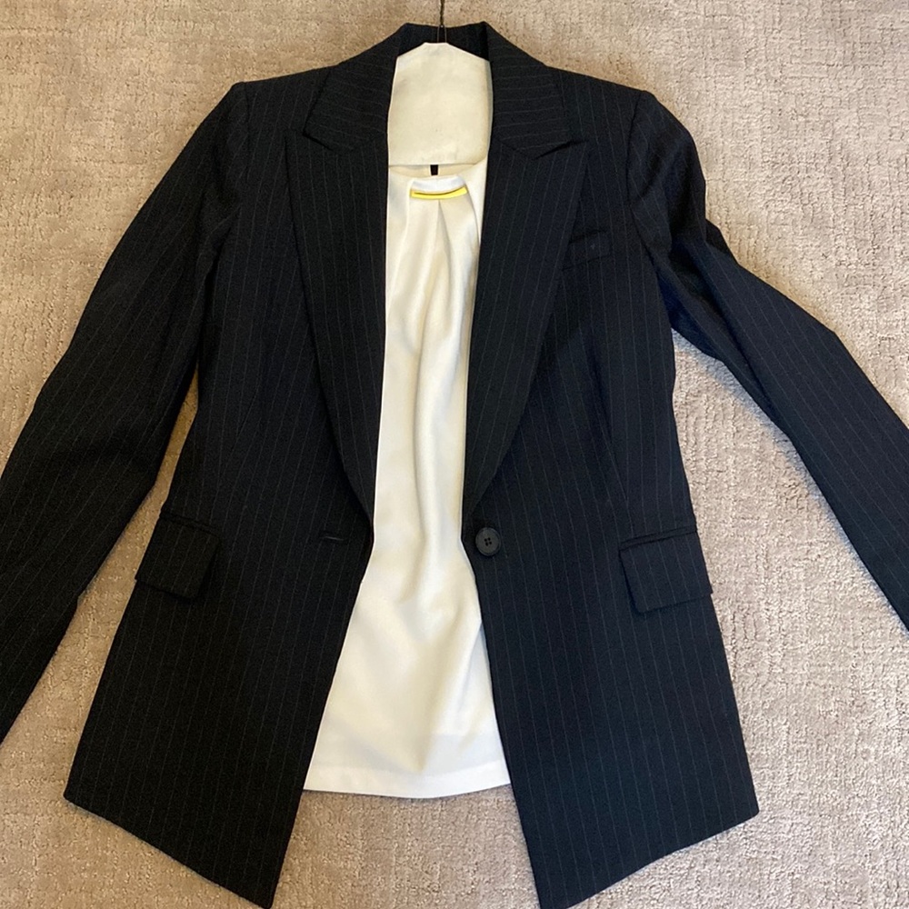 Antonio Melani jacket and pant SET with white Calvin Klein top